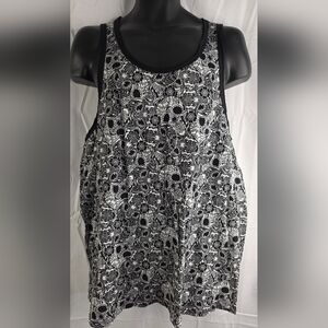 Iron Fist Black and White Skull Tank Top Size X-Large Hot Topic NWT AD-3440